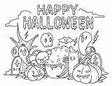 Happy Halloween Word Coloring Pages sketch template