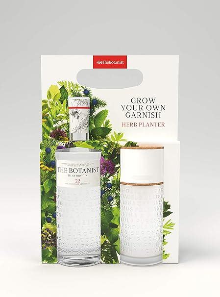 The Botanist Gin Gift Set 70 cl, Self Watering Herb Planter & Foraged Cocktail Booklet, Islay ...