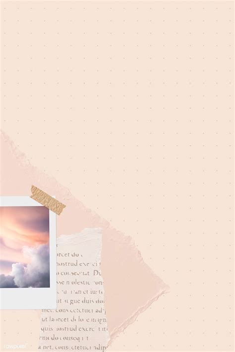 Instant photo on cream journal banner vector | premium image by ...