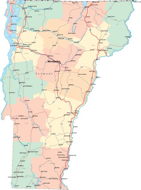 Vermont Road Map - VT Road Map - Vermont Highway Map