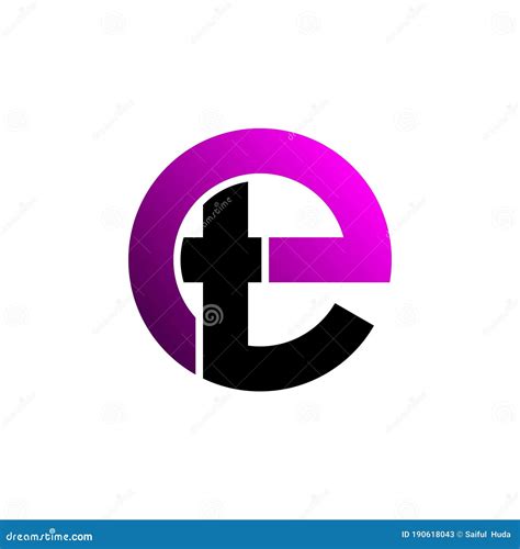 Letter ET Monogram Logo Icon Design Vector. Stock Vector - Illustration ...