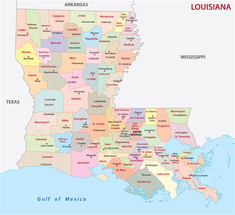 Louisiana Parishes Map | Mappr