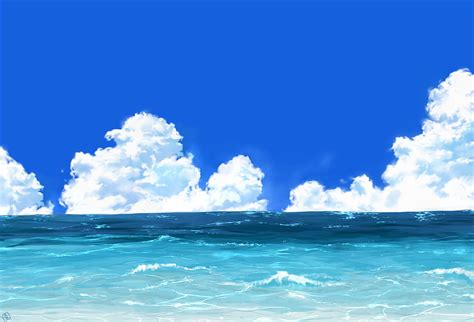 Anime Ocean Backgrounds, Melhores Fundos, cenário estético de anime papel de parede HD | Pxfuel