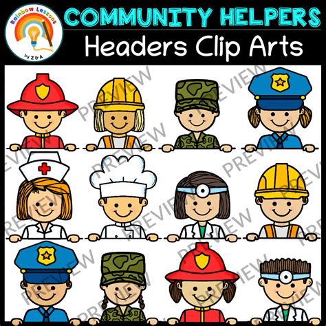 Community Helpers Clipart | Community Helpers Headers | Community ...