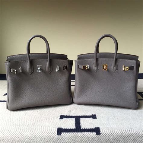 Discount Hermes 8F Etain Grey Togo Calf Leather Birkin Bag 25cm – H ...