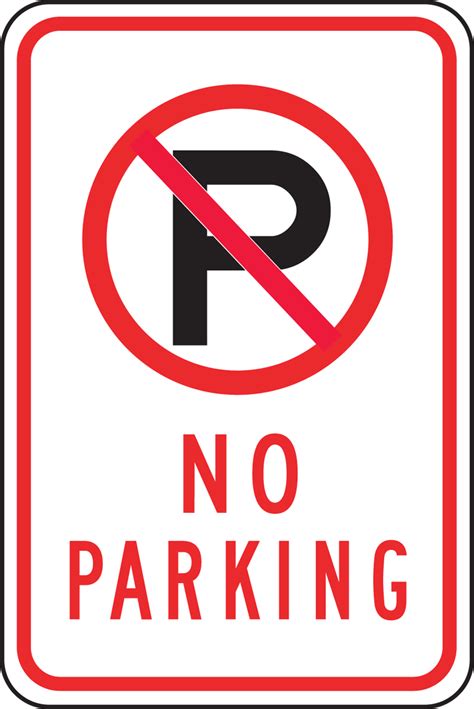 No Parking (With Symbol) Parking Sign FRP116