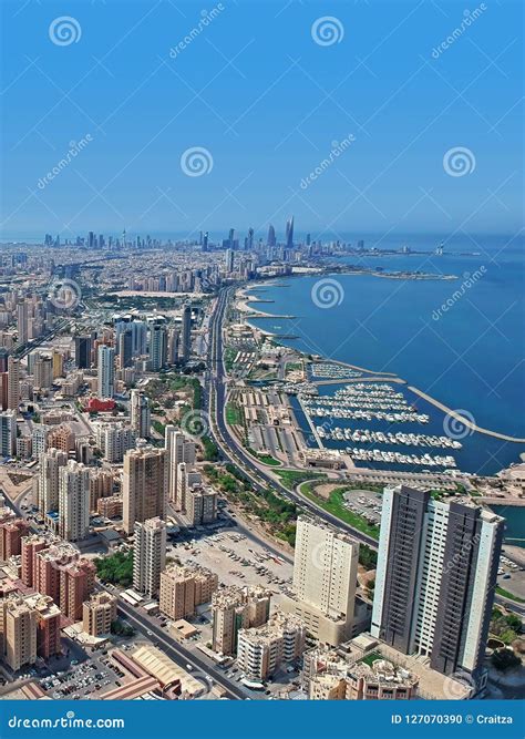 A Beautiful Seaside Coast Aerial View of Salmiya City Kuwait Editorial Image - Image of ...