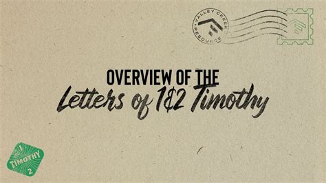 Letter of 1 & 2 Timothy Overview - YouTube