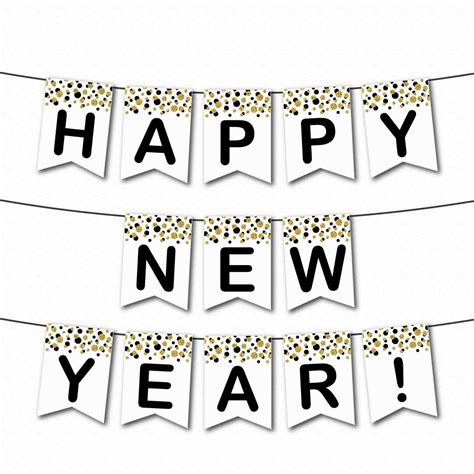 Happy New Year Printable Banner | FaveCrafts.com