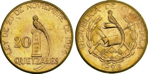 Historia de la moneda de 20 quetzales en Guatemala | Aprende Guatemala.com