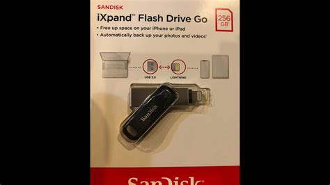 SanDisk iXpand Flash Drive Go 256GB USB 3.0 Type-A to Apple Lightning ...