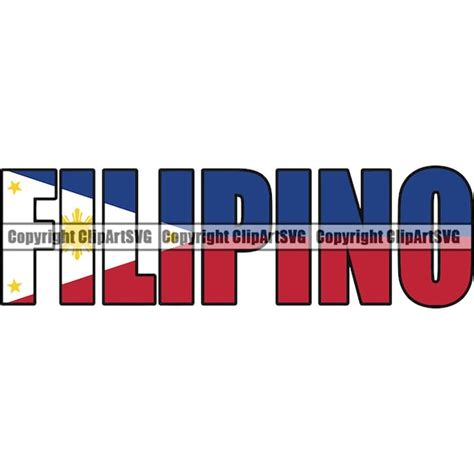 Philippines Filipino Name Word Text Flag Name Country World - Etsy Hong ...