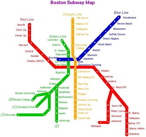 MBTA Map (not By the MBTA tho) | Subway map, Train map, Transit map