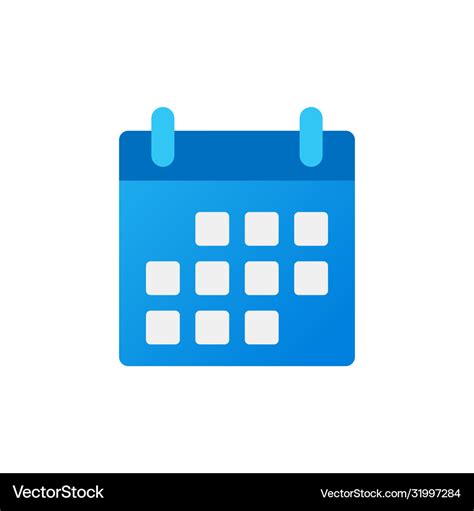 Blue calendar modern icon Royalty Free Vector Image