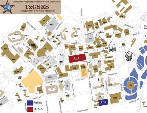 Tx State Campus Map – Map Vector