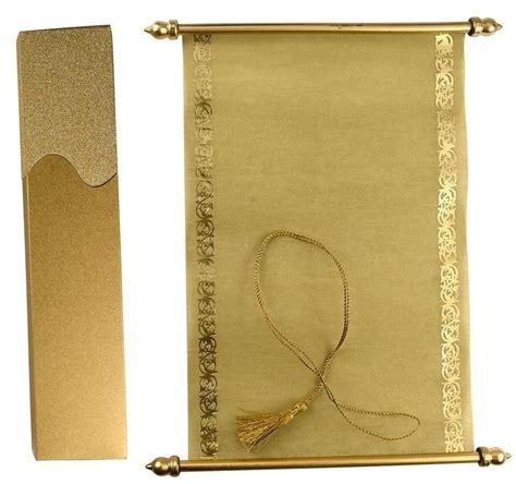 Gold Scroll Wedding Party Invitations engagement invitation Scrolls ...