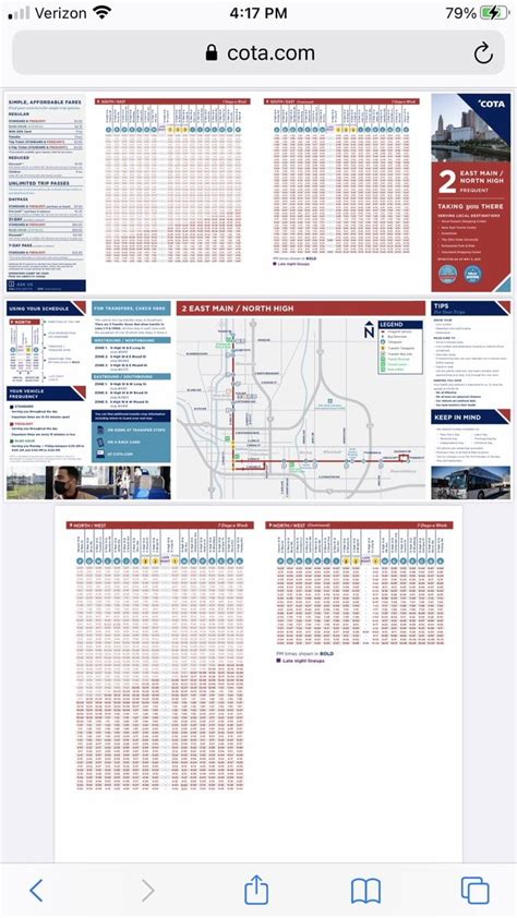 Cota Bus 1 Schedule - Schedule Printable