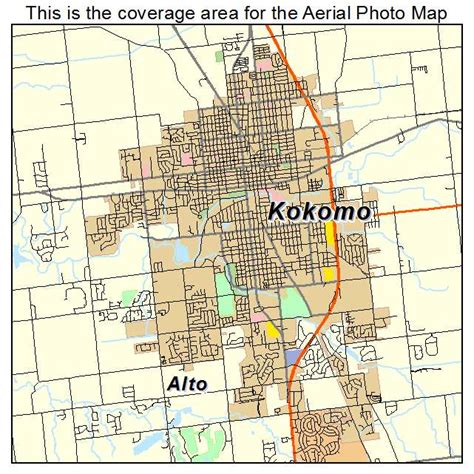 Aerial Photography Map of Kokomo, IN Indiana