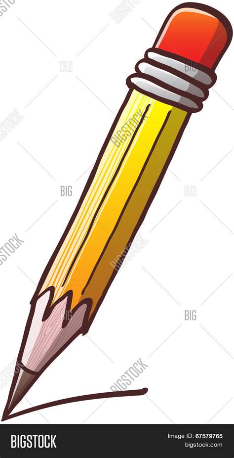 Cartoon Pencil Vector & Photo (Free Trial) | Bigstock