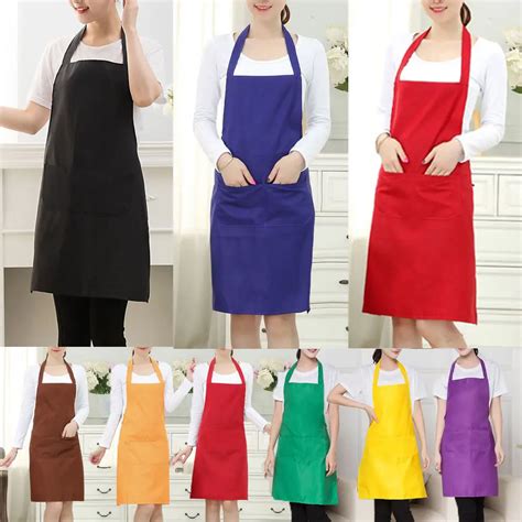 Women Apron With Pockets Kitchen Restaurant Cooking Shop Art Work Apron ...