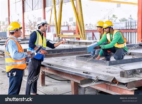 Construction Site Engineer Check Drawing Correctness Stock Photo 2259045181 | Shutterstock