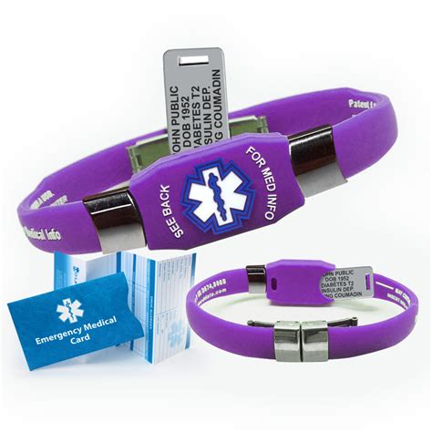 Purple Elite Medical Alert Bracelet