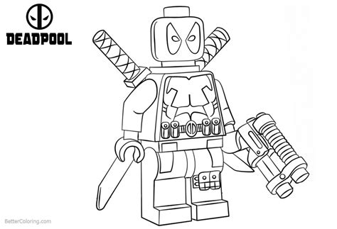 Lego Deadpool Coloring Pages - Free Printable Coloring Pages