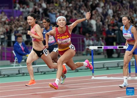 Highlights of women's 100m Hurdles Final of Athletics at 19th Asian Games-Xinhua