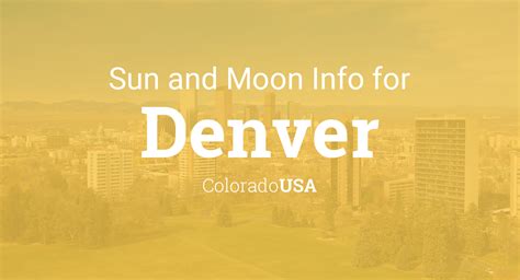 Sun & moon times today, Denver, Colorado, USA