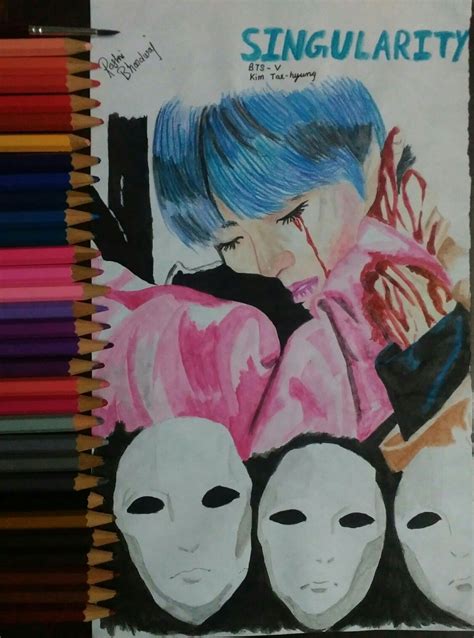 BTS - V Kim Tae hyung “SINGULARITY” Artist : Roshni Bhardwaj | Fan art ...