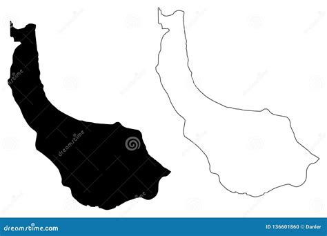 Gilan Province map vector stock vector. Illustration of geography - 136601860