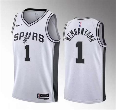 Men's San Antonio Spurs #1 Victor Wembanyama Black 2022-23 Icon Edition ...