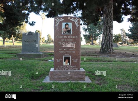 Celebrity final resting places - Inglewood Cemetery Park. Featuring: Sugar Ray Robinson Where ...