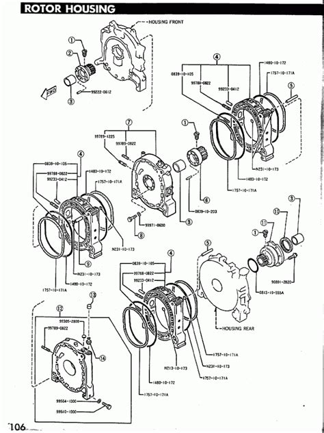 Mazda Rotary Engine Exploded Schematics