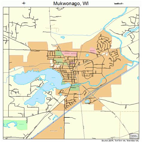 Mukwonago Wisconsin Street Map 5555050