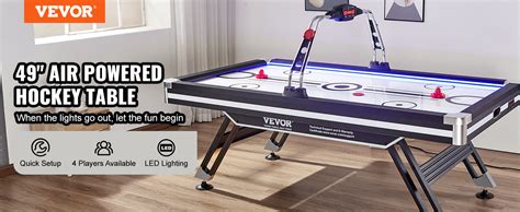 VEVOR Air-Powered Hockey Table, 89" Indoor Hockey Table for Kids and ...