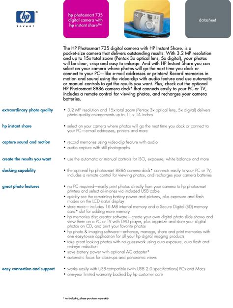 HP PHOTOSMART 735735 BROCHURE Pdf Download | ManualsLib