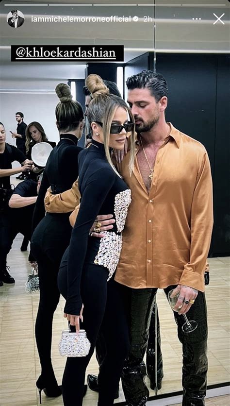 The Story Behind That Pic of Khloé Kardashian & Michele Morrone