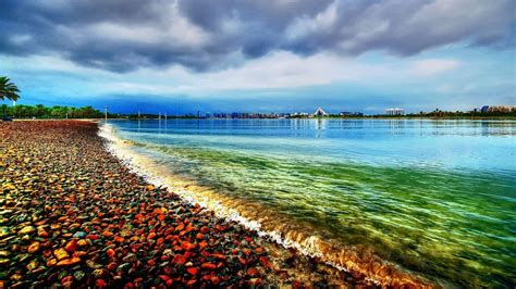 Colorful Stones In Seashore HD Nature Wallpapers | HD Wallpapers | ID ...