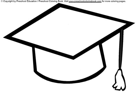 Graduation Hat Coloring Coloring Pages