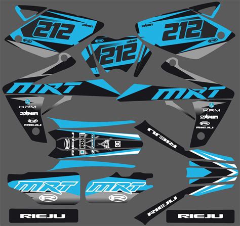 Kit deco Rieju 50 MRT - Factory Blue Cyan | Kitdeco-moto.fr