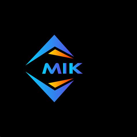 MIK abstract technology logo design on Black background. MIK creative initials letter logo ...