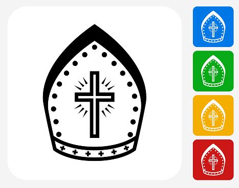 Bishop Hat Icon Flat Graphic Design Stock Illustration - Download Image ...