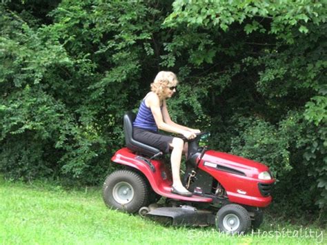 A Red Riding Lawn Mower Tale - Southern Hospitality