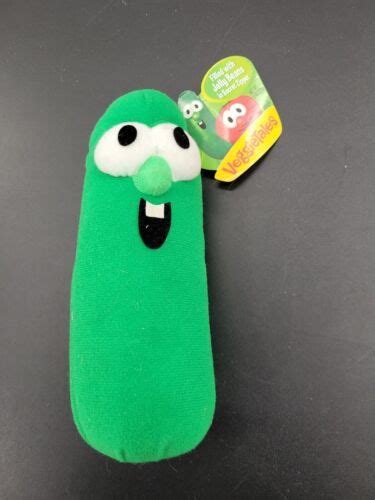 Veggietales Larry The Cucumber Plush Big Idea 7" jelly bean holder ...