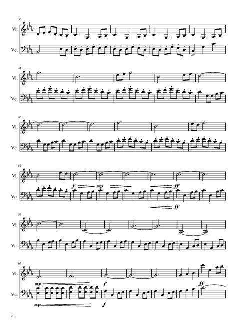 Game of Thrones Theme for Violin and Cello - Free Sheet Music