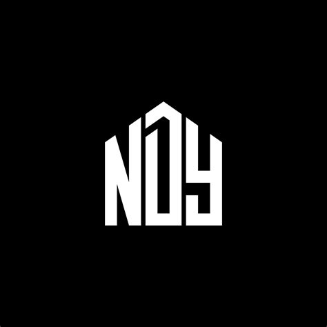 diseño de logotipo de letra ndy sobre fondo negro. concepto de logotipo ...