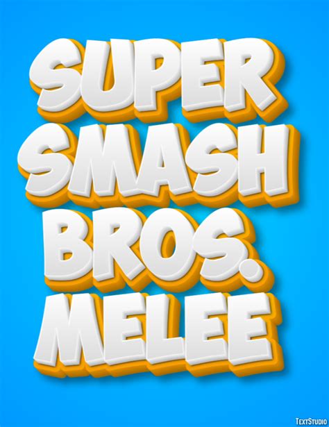 Super Smash Bros. Melee Text Effect and Logo Design Videogame