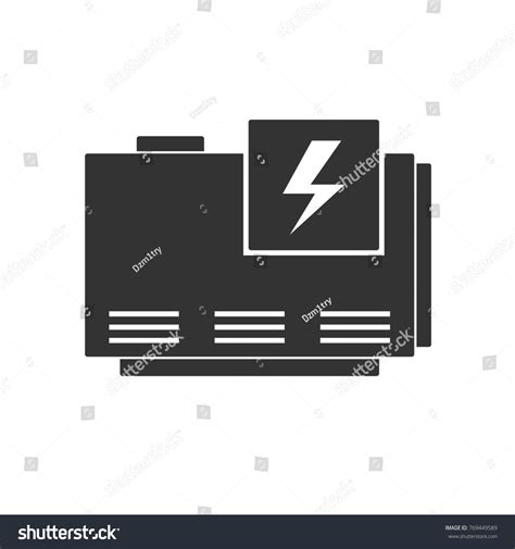 Electric Home Generator Icon Vector Silhouette庫存向量圖（免版稅）769449589 ...