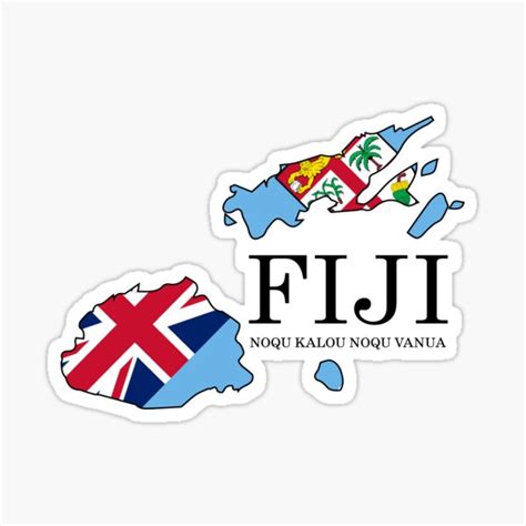 "Fiji Flag Map Stickers" Sticker for Sale by CreativeAliFiji | Redbubble